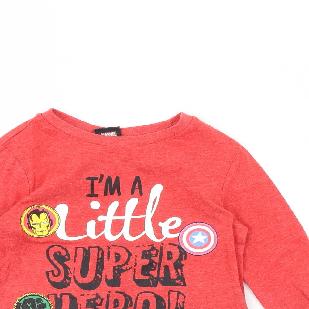 George Baby Red   Basic T-Shirt Size 24 Months  - Superhero