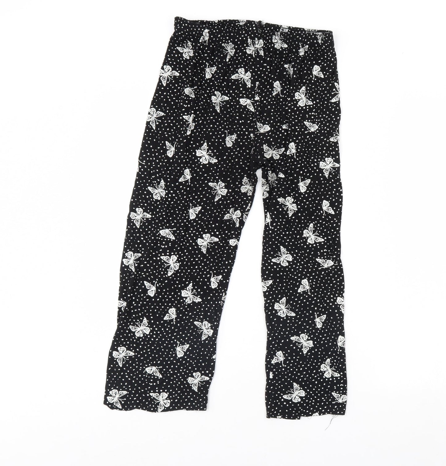 Preworn Womens Black Polka Dot  Trousers  Size M L23 in