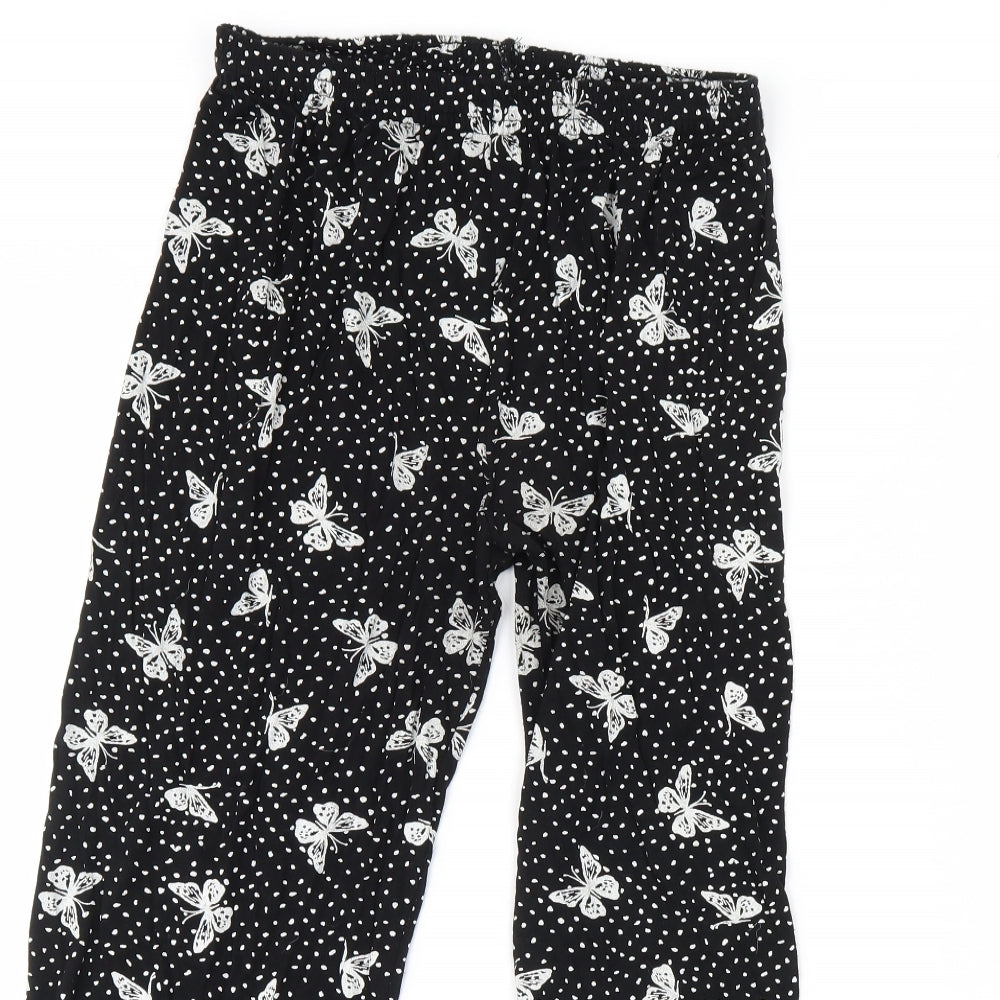 Preworn Womens Black Polka Dot  Trousers  Size M L23 in