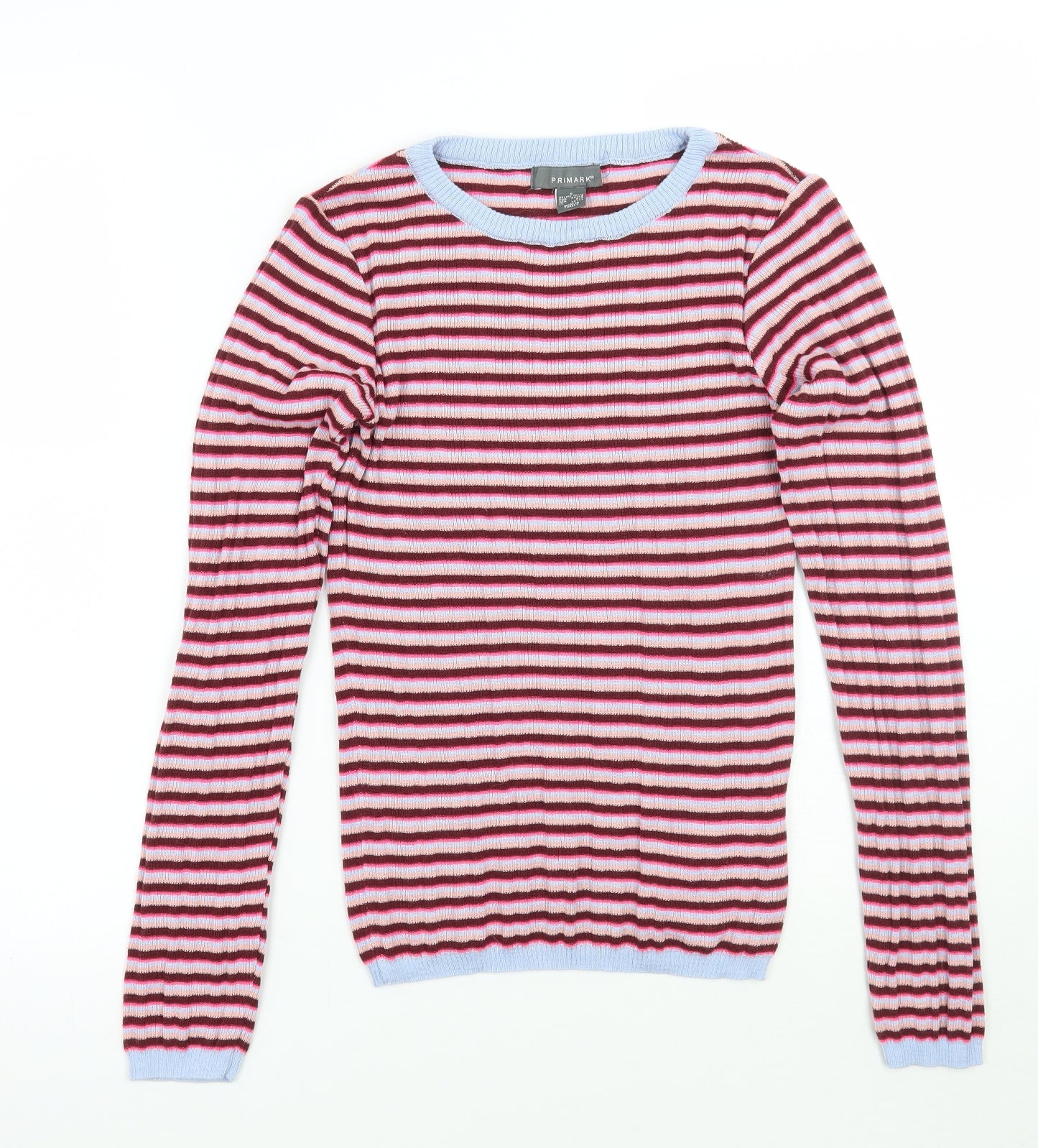 Primark Womens Pink Striped  Pullover Jumper