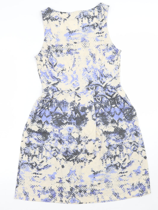 VILA Womens White Floral  A-Line  Size M