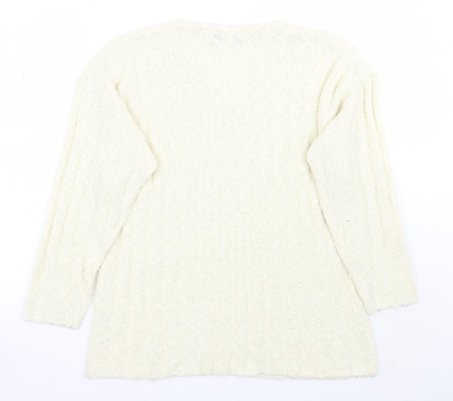 Debbie Morgan Womens Ivory   Pullover Jumper Size M