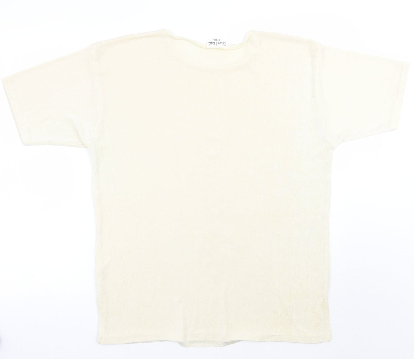 Silver stone Womens Ivory   Basic T-Shirt Size XL
