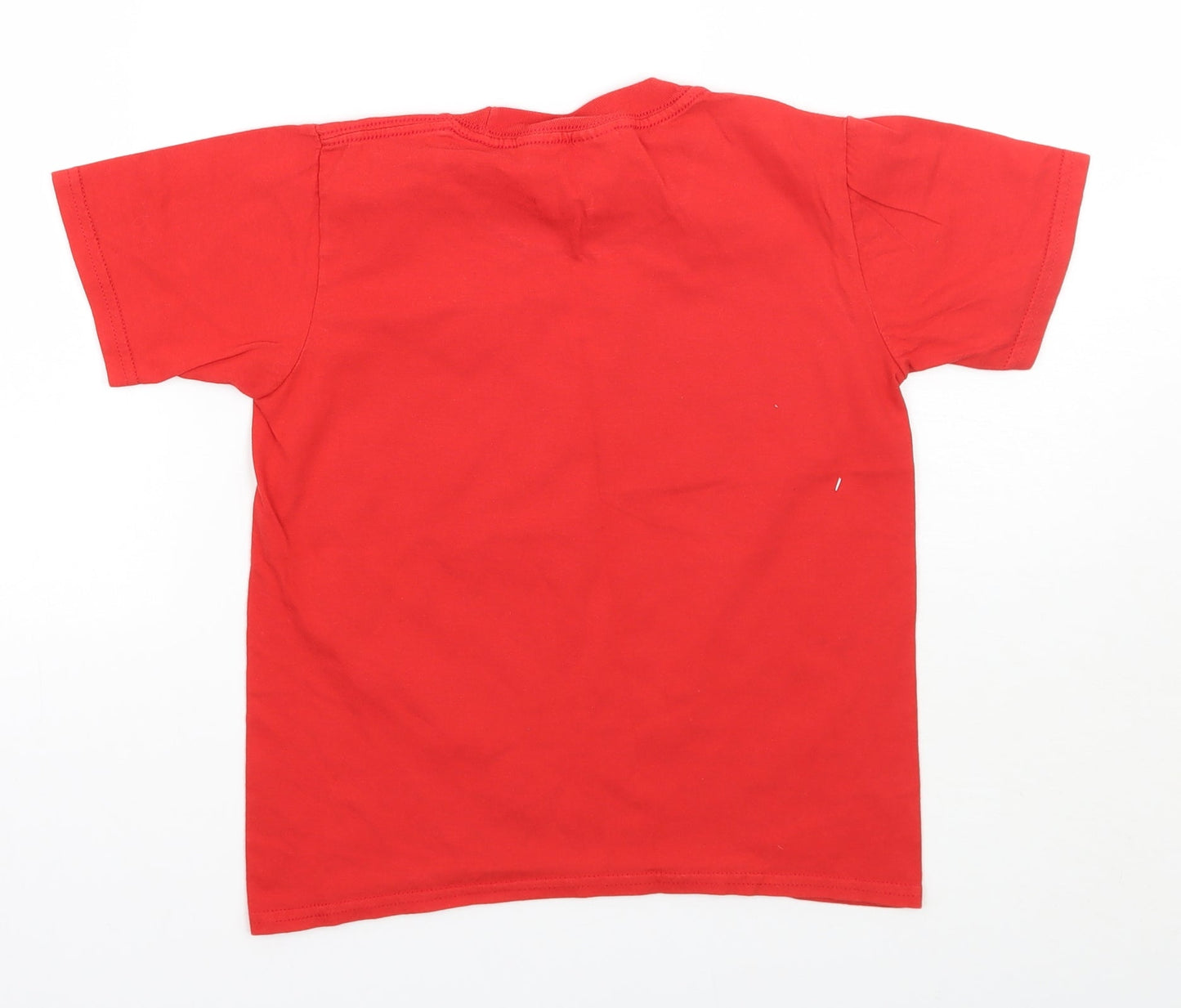 Gildan Boys Red   Basic T-Shirt Size 7-8 Years