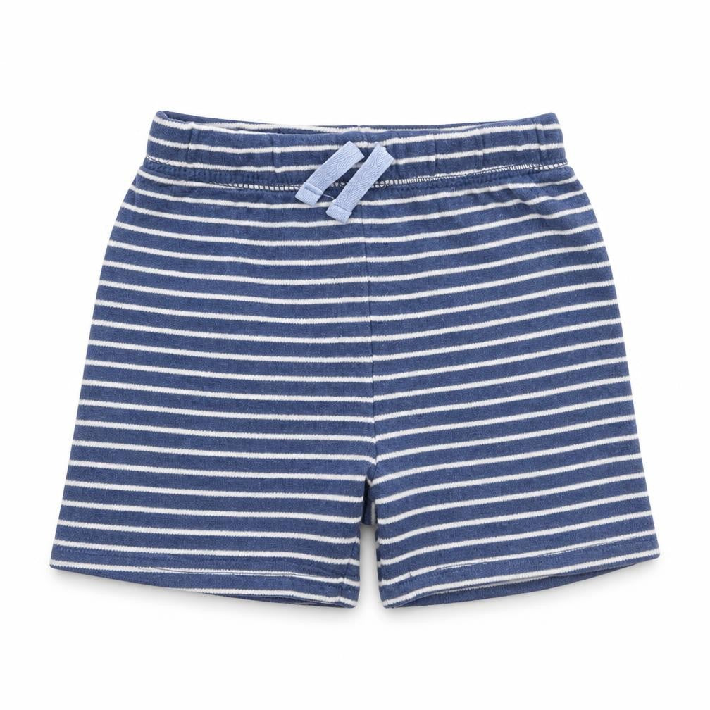 Front view of George Baby Blue Striped sweatpants, size 6-9, Months