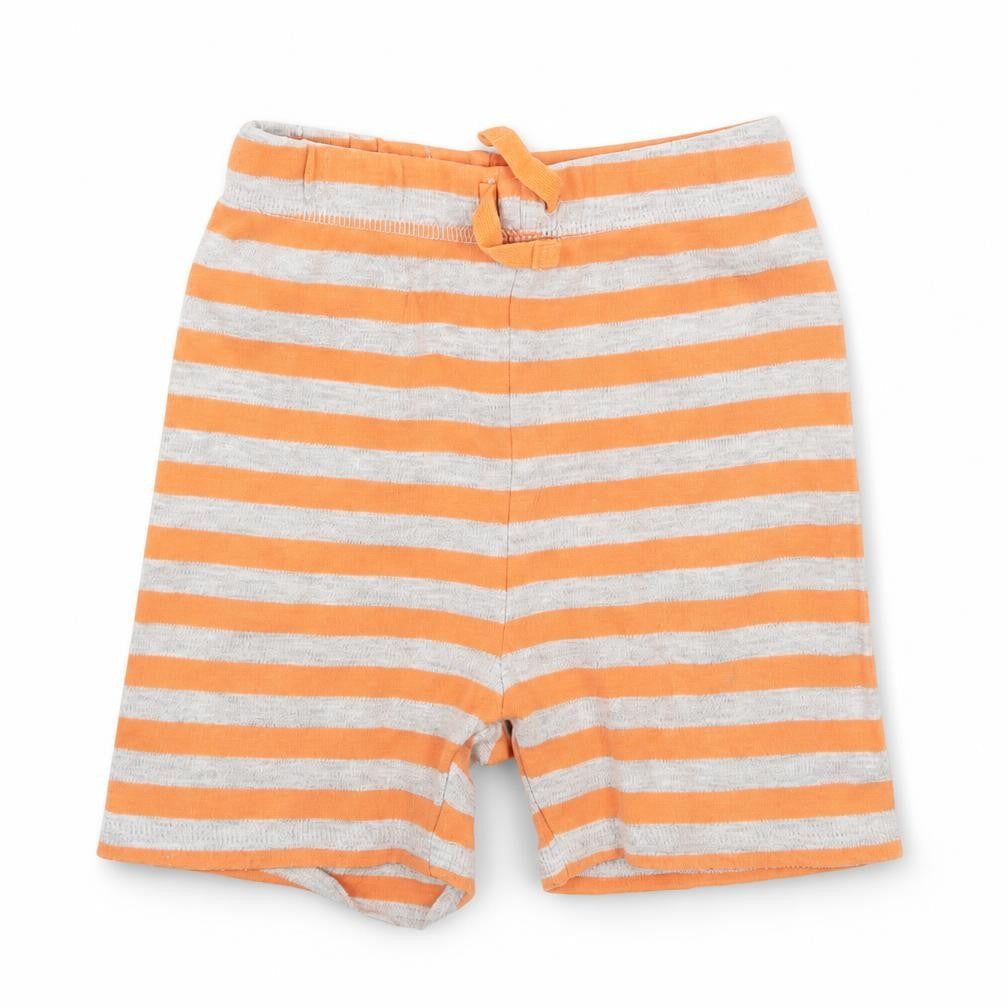 Front view of George Baby Grey Striped sweatpants, size 12-18, Months