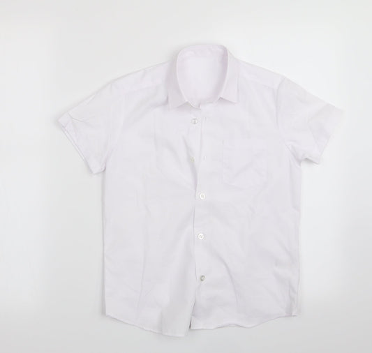 George Boys White   Basic Button-Up Size 7-8 Years