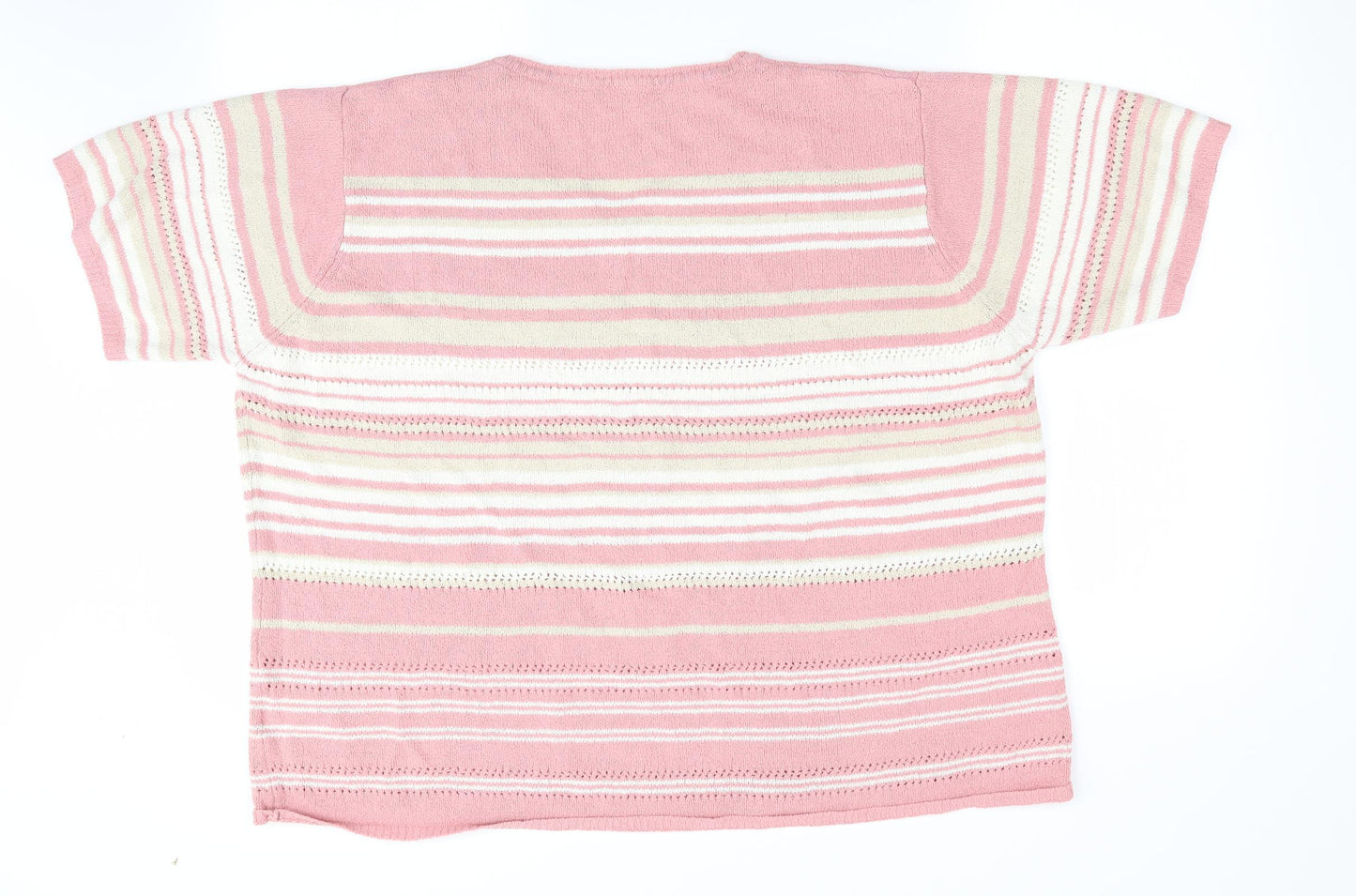 Preworn Womens Pink Striped  Pullover Jumper