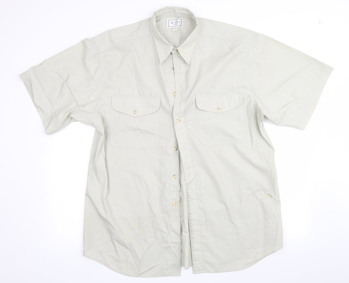 Burton Mens Green    Button-Up Size XL