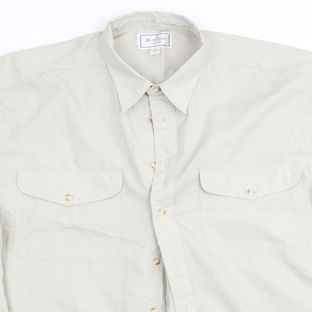 Burton Mens Green    Button-Up Size XL