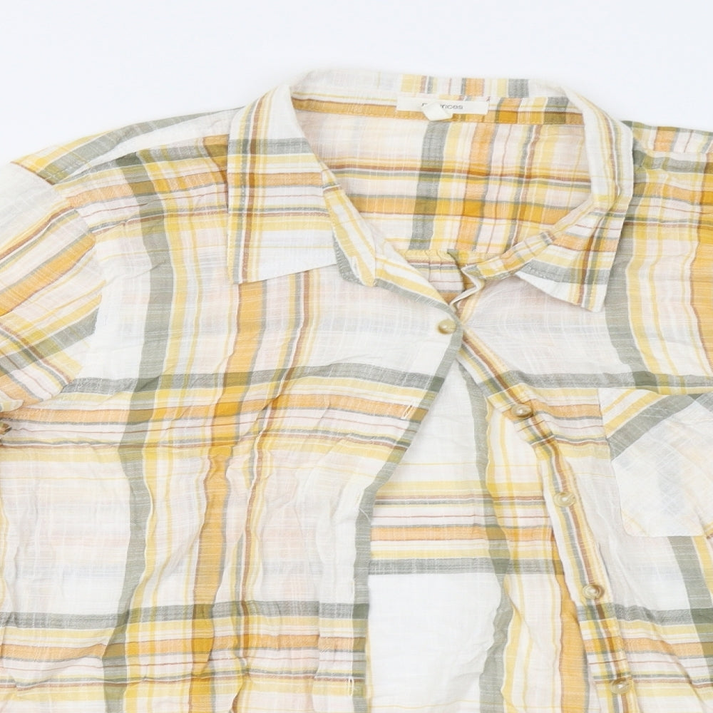 Maurices Mens Yellow Check   Button-Up Size XL
