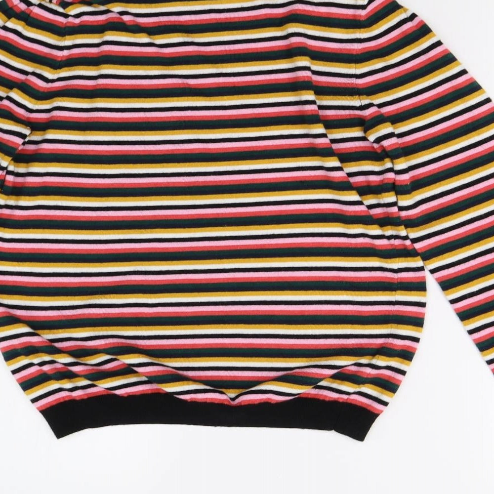 Papaya Womens Multicoloured Striped Knit Pullover Jumper Size 14