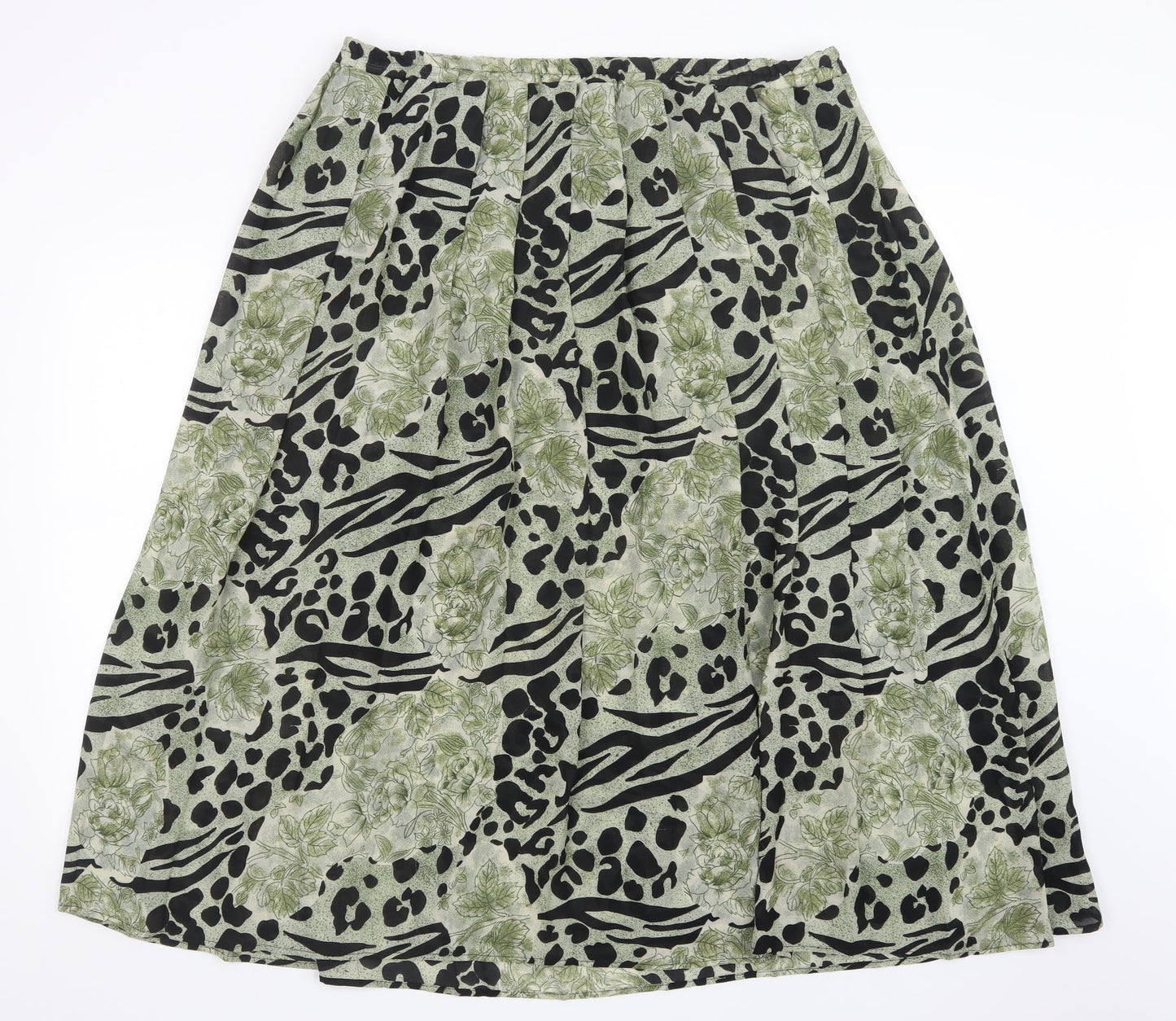 Profiles Womens Multicoloured Animal Print  A-Line Skirt Size 16
