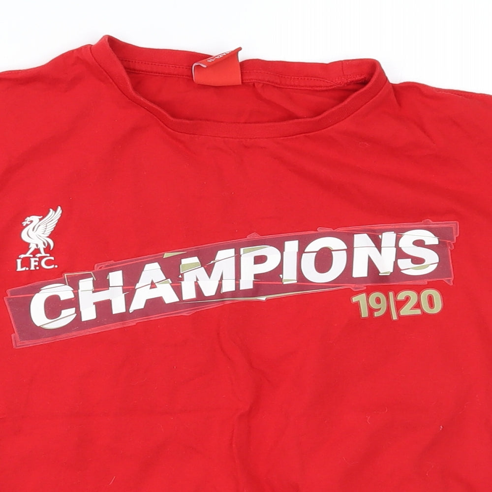 LFC Boys Red   Basic T-Shirt Size 11-12 Years  - champions 19/20