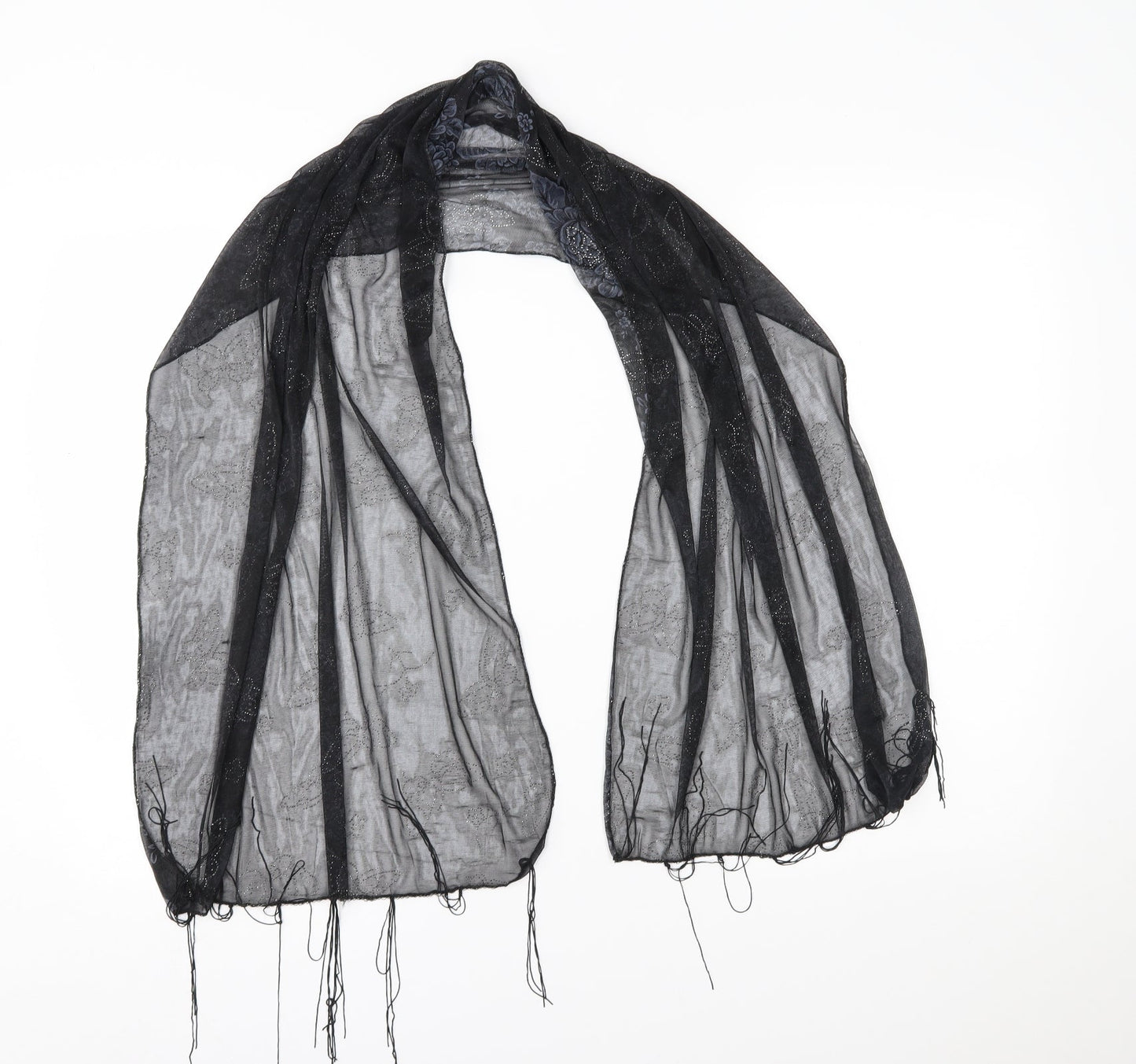 Preworn Womens Black    Scarf