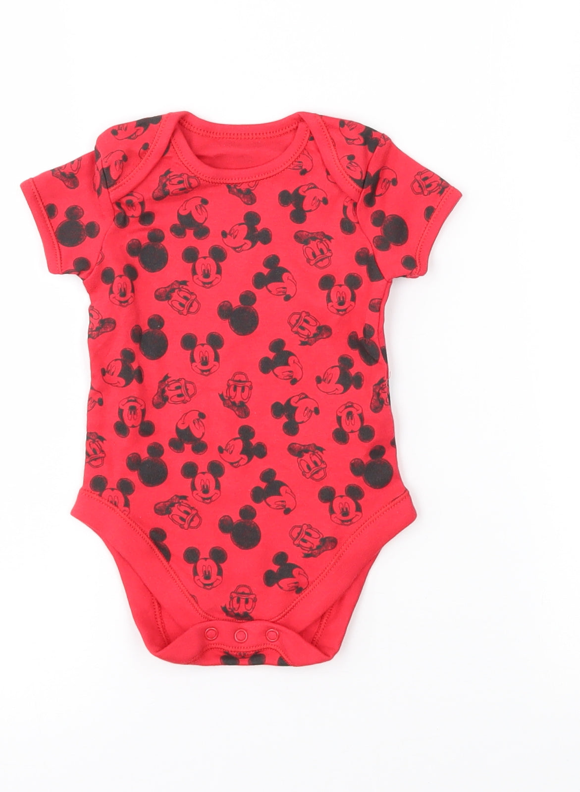 George Baby Red   Babygrow One-Piece Size 6-9 Months  - mickey mouse, disney
