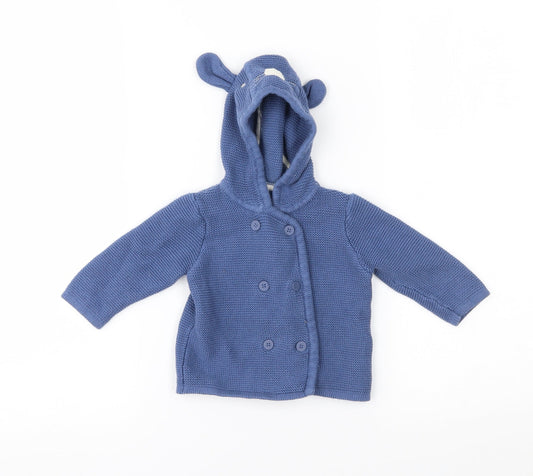 Mothercare Baby Blue   Cardigan Jumper Size 0-3 Months