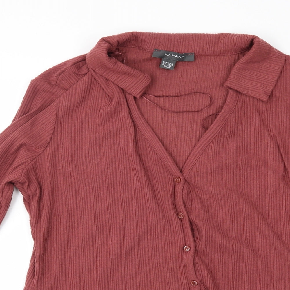 Primark Womens Red   Cardigan Jumper Size L