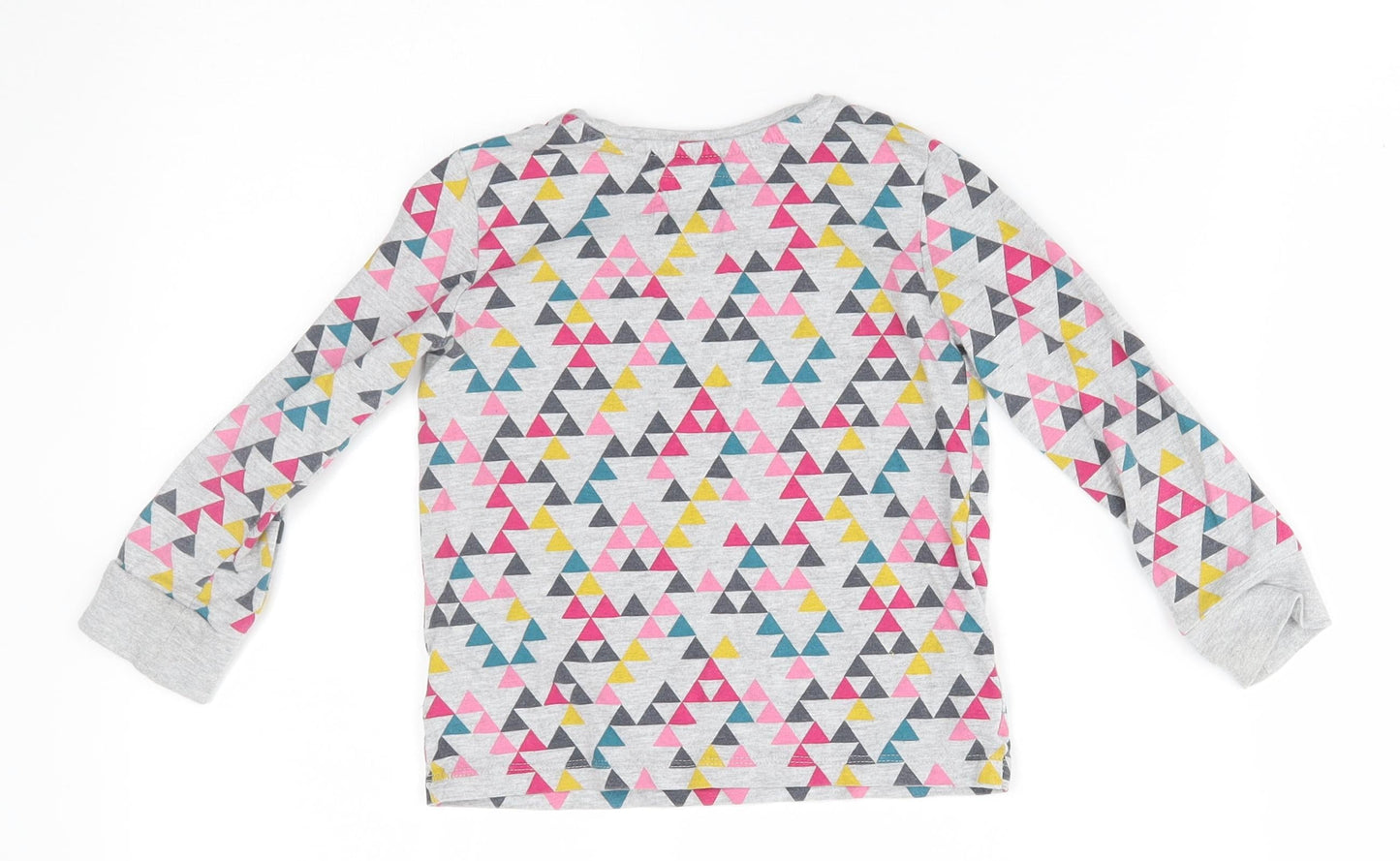 NEXT Girls Grey Geometric  Basic T-Shirt Size 2-3 Years