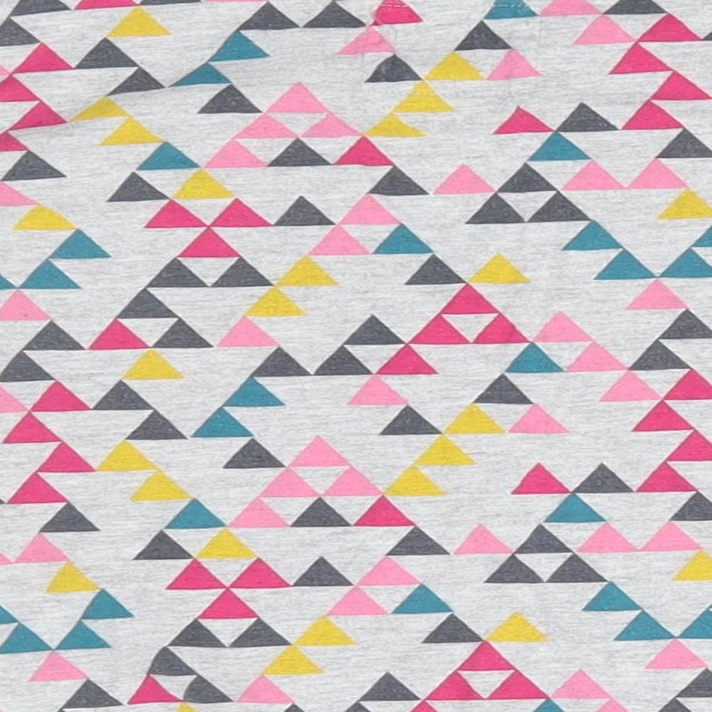 NEXT Girls Grey Geometric  Basic T-Shirt Size 2-3 Years