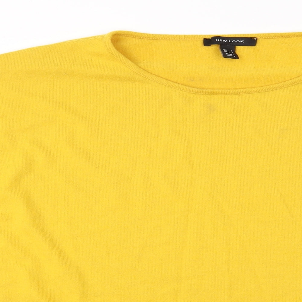 New Look Womens Yellow   Pullover Jumper Size L