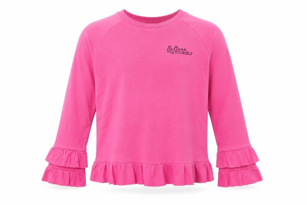 River Island Girls Pink   Pullover Jumper Size 11-12 Years  - believe in yourself