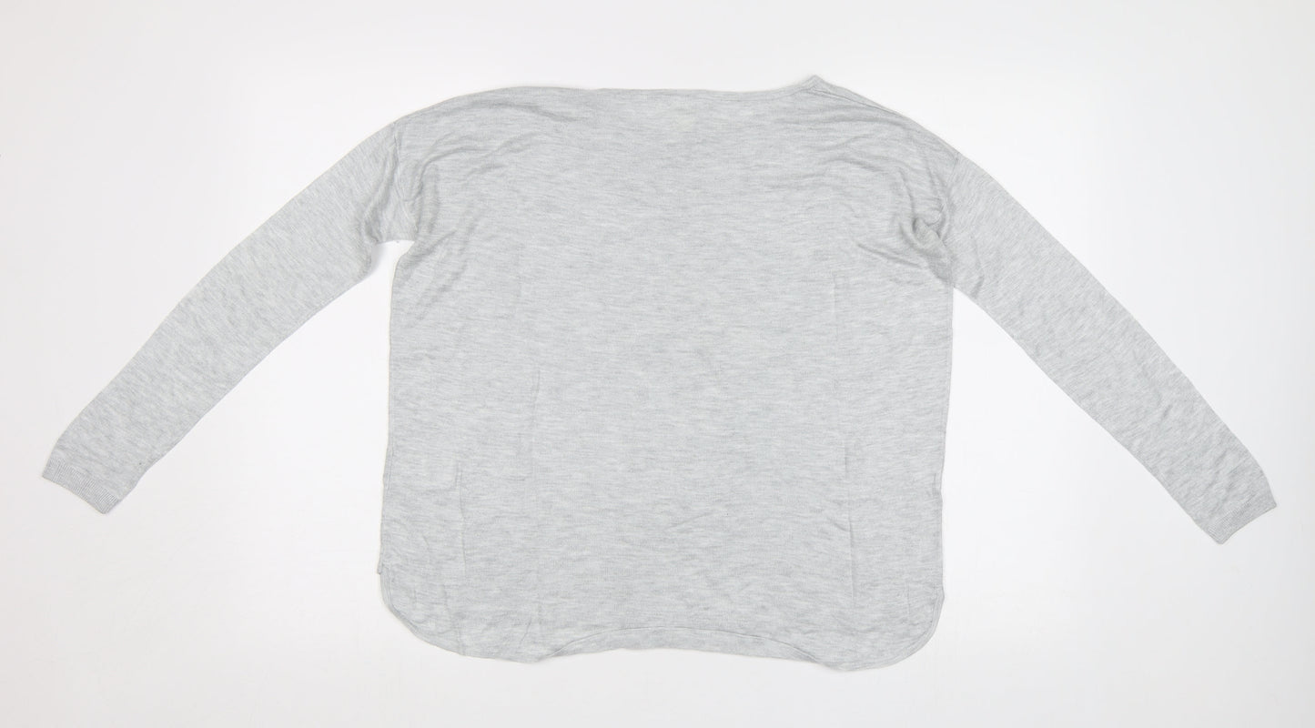 H&M Womens Grey   Pullover Jumper Size S