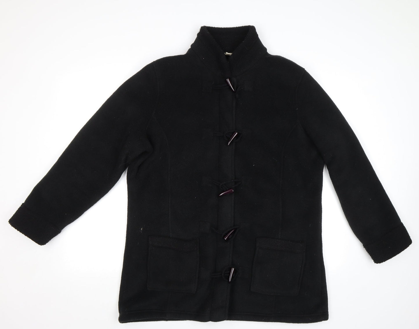 Cotton Traders Womens Black   Overcoat Coat Size 16
