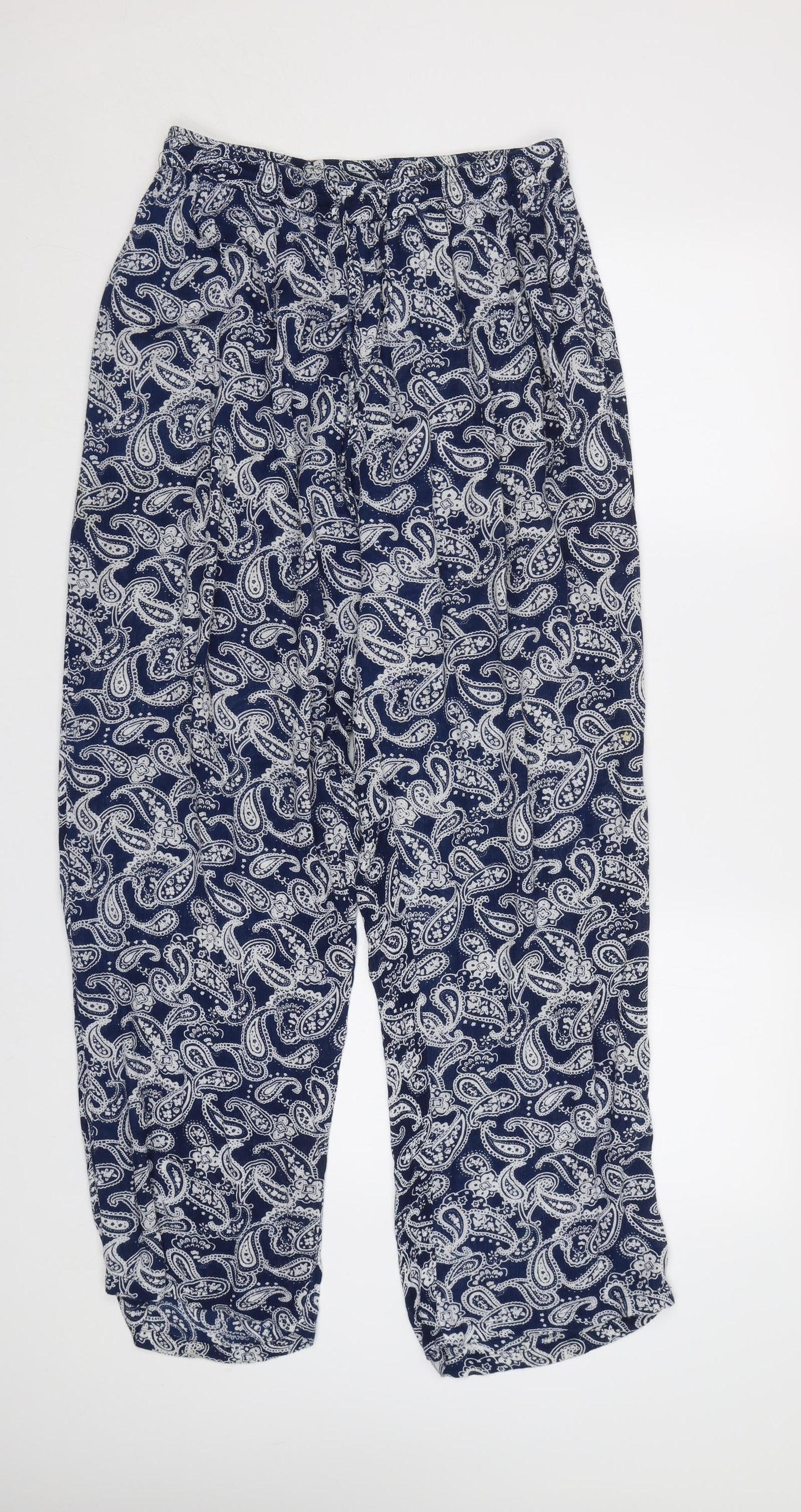 Alexandra Womens Blue Paisley  Trousers  Size 12 L29 in