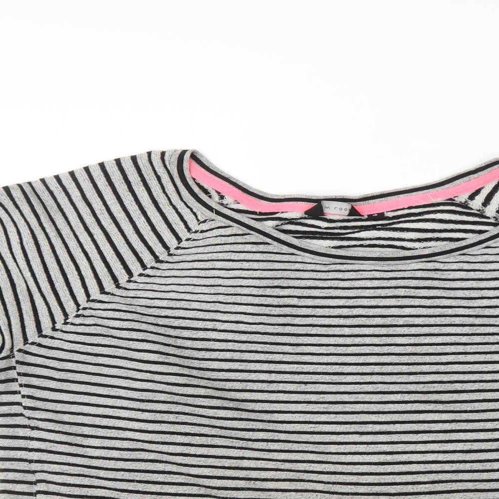 New Look Womens Grey Striped  Pullover Jumper Size 18