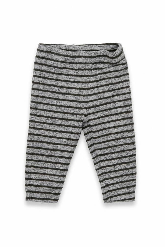 F&F Boys Grey Striped  Sweatpants Leggings Size 6-9 Months