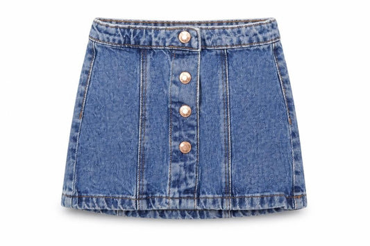 Denim & Co. Girls Blue  Denim A-Line Skirt Size 3-4 Years
