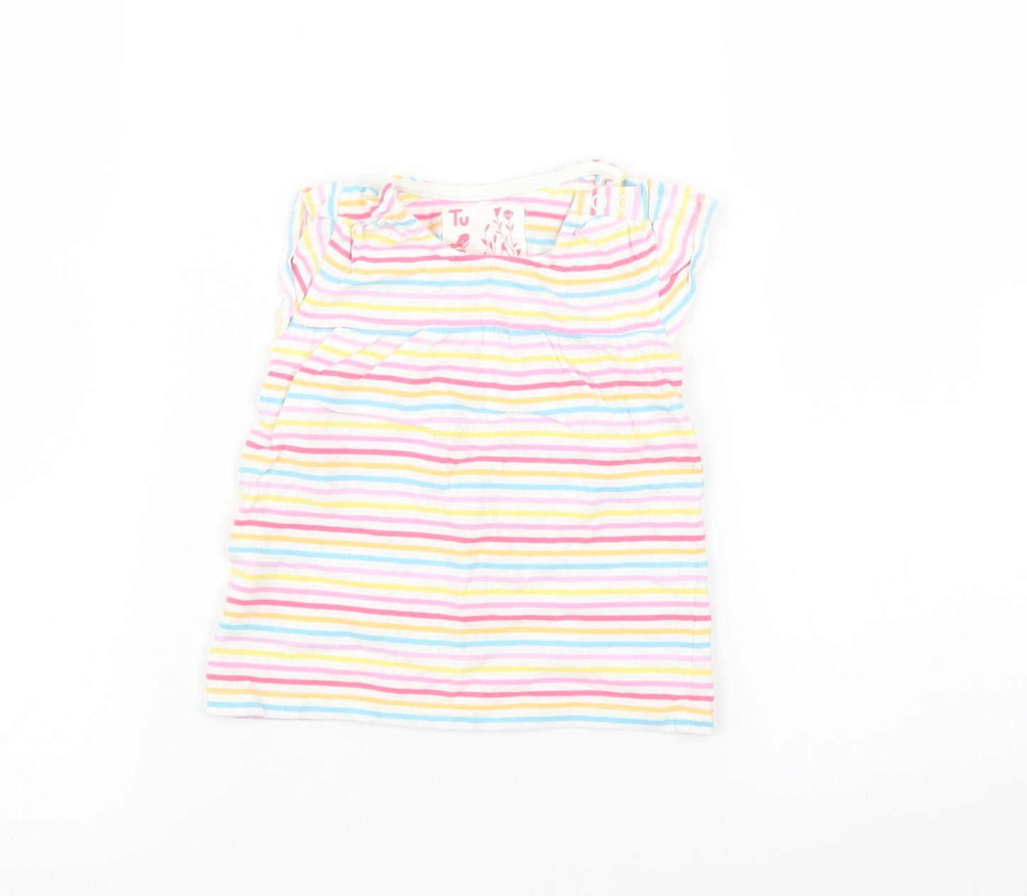 TU Baby Multicoloured Striped  Basic T-Shirt Size 12-18 Months
