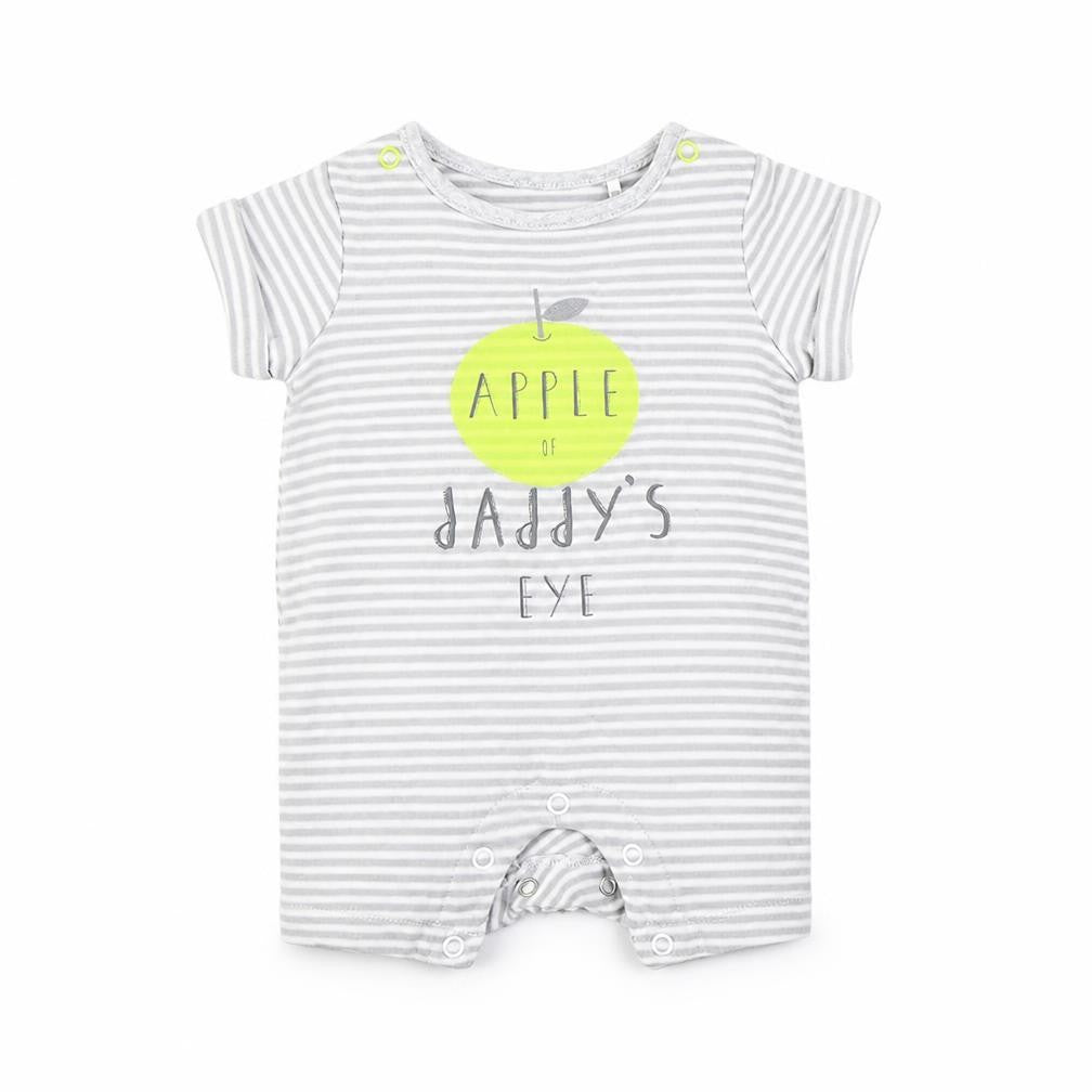 m Baby Grey Striped  Romper One-Piece Size Newborn  - Apple of daddys eye