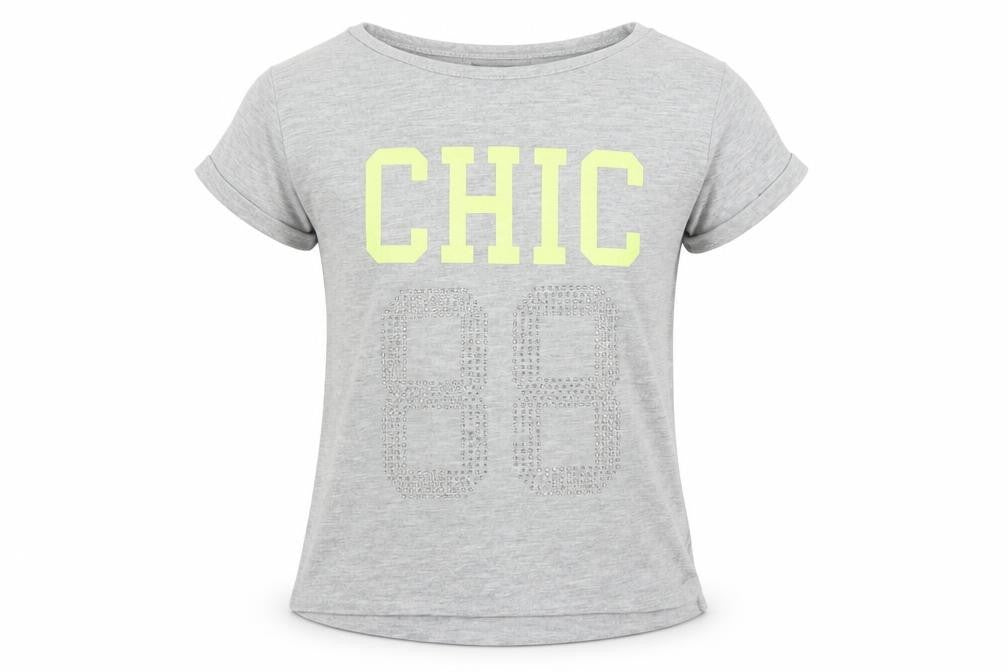 River Island Girls Grey   Basic T-Shirt Size 5-6 Years  - Chic 88