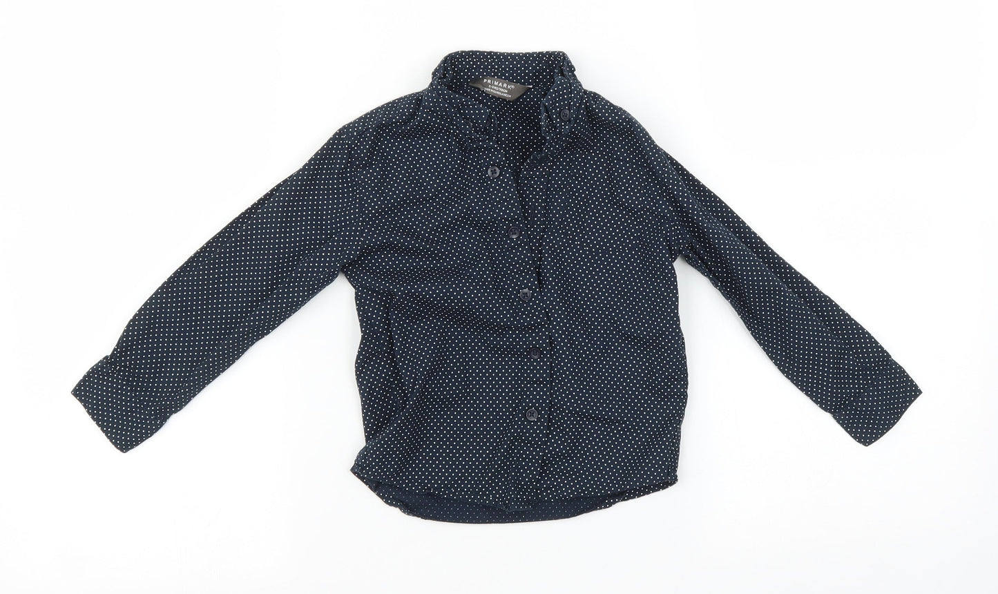 Primark Boys Blue Polka Dot   Button-Up Size 2-3 Years