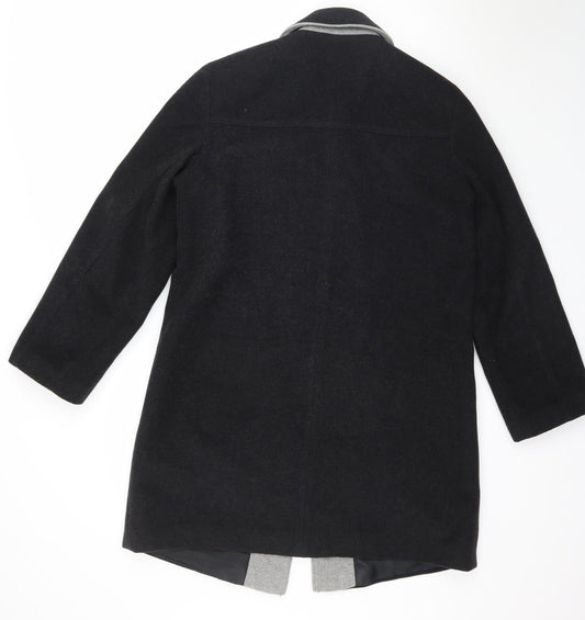 BHS Womens Black   Overcoat Coat Size 10