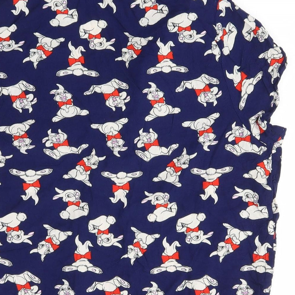 Primark Womens Multicoloured Solid  Top Pyjama Top Size 6  - Disney