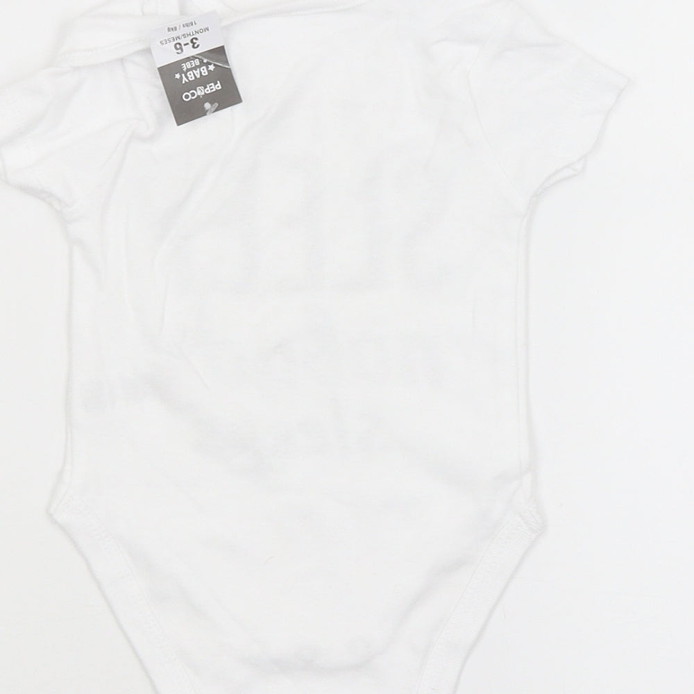 PEP&CO. Baby White   Babygrow One-Piece Size 3-6 Months
