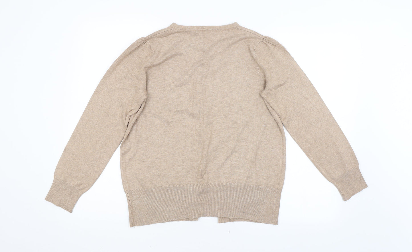 M&S Womens Brown   Cardigan Jumper