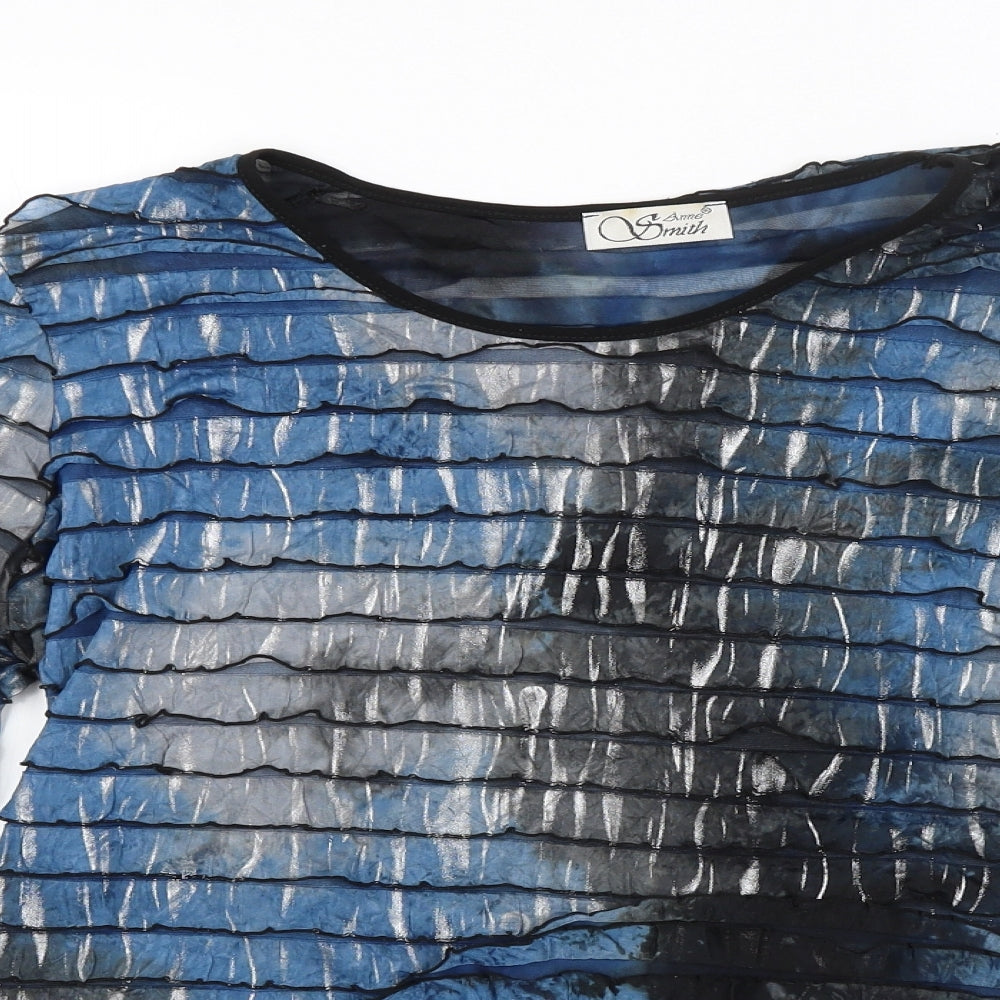 ANNE SMITH Womens Multicoloured   Basic Blouse Size 18