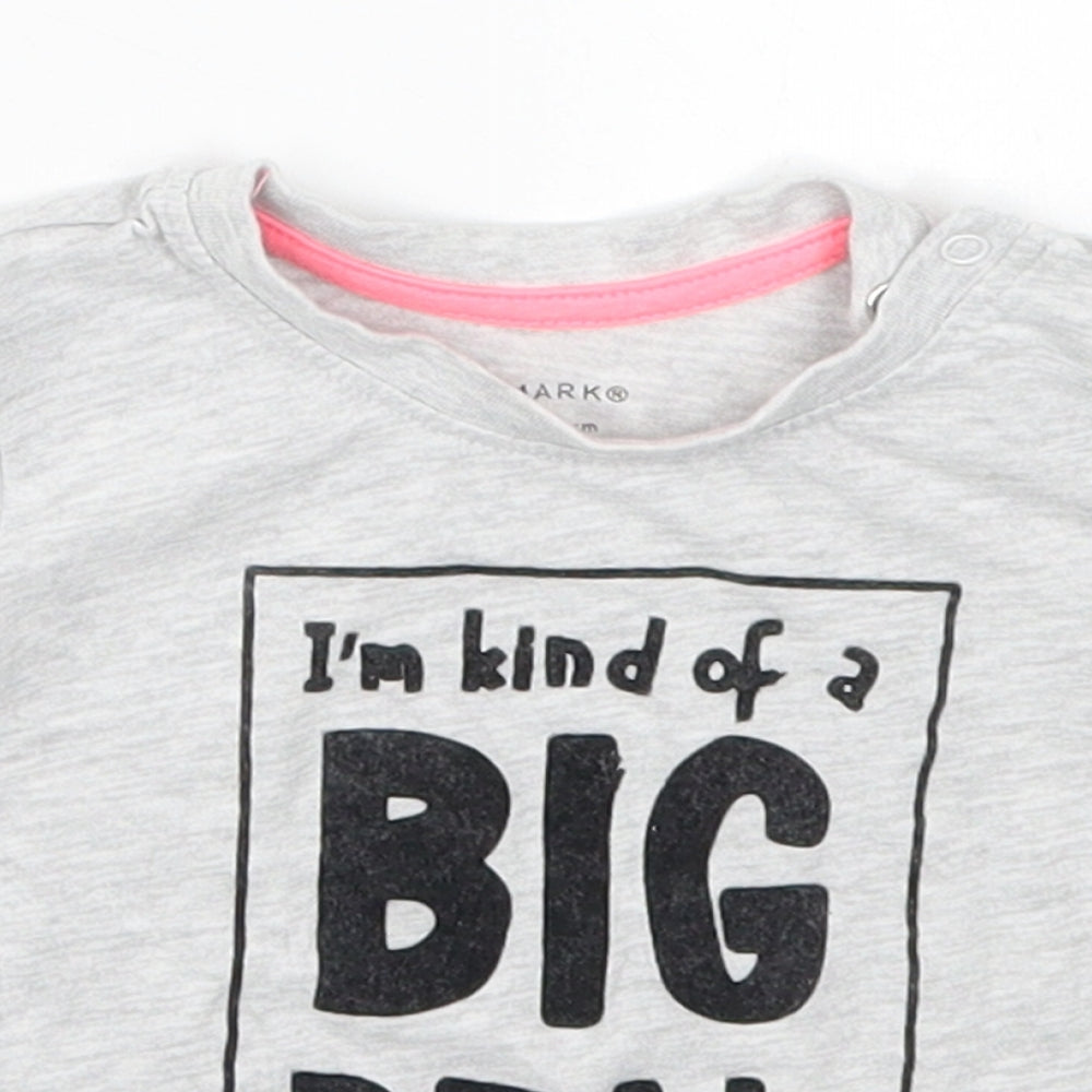 Primark Baby Grey   Basic T-Shirt Size 3-6 Months  - I'm Kind of a Big Deal