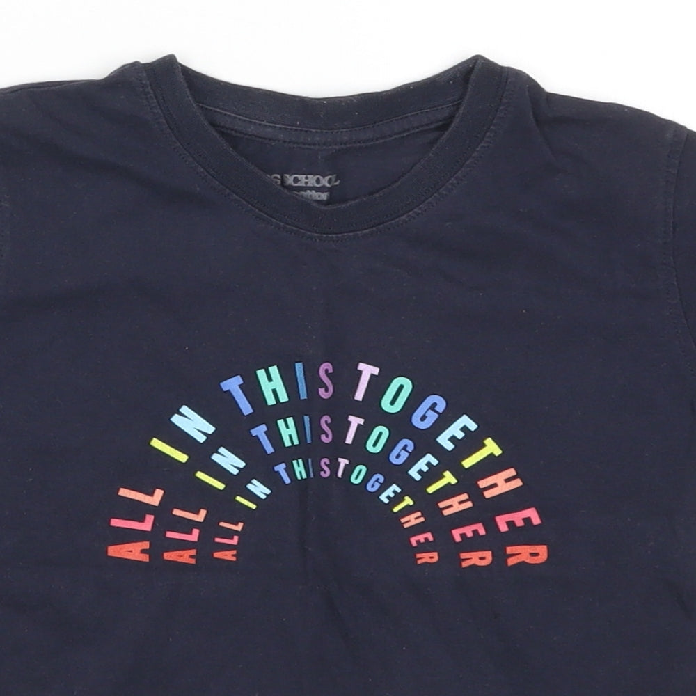 Marks and Spencer Girls Blue   Basic T-Shirt Size 5 Years  - All in This Together