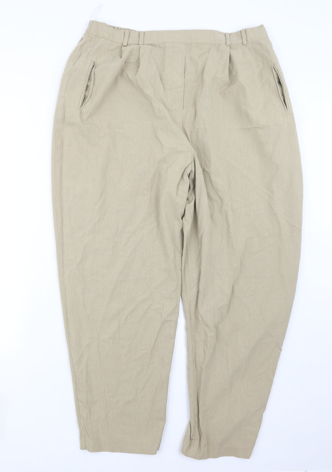 Design Essentials Womens Beige   Trousers  Size 22 L27 in
