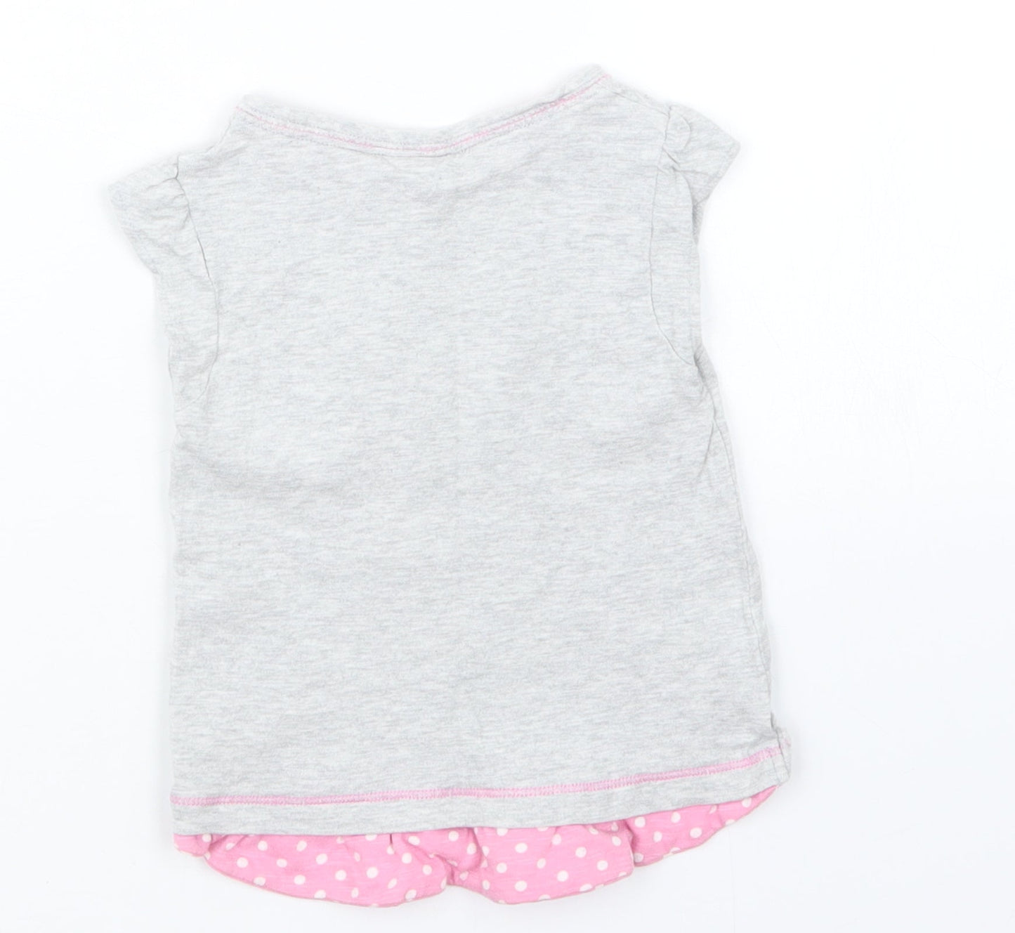 George Girls Grey   Basic T-Shirt Size 12-18 Months  - Minnie Mouse