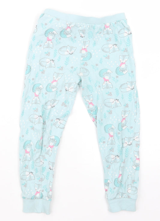 Matalan Girls Blue Geometric  Capri Pyjama Pants Size 5 Years