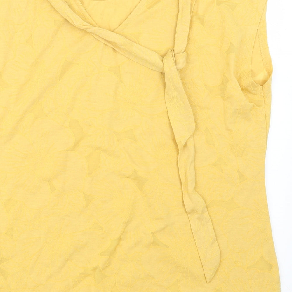 Dorothy Perkins Womens Yellow   Basic T-Shirt Size 14