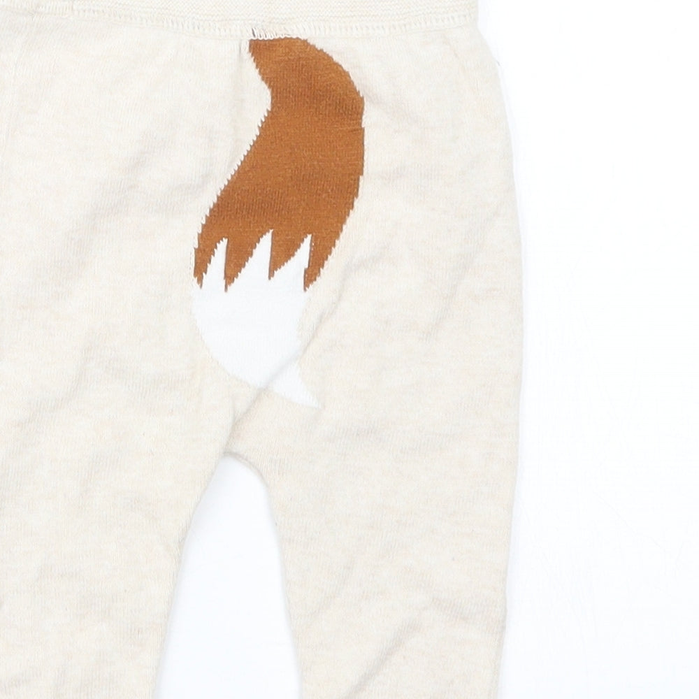 TU Baby Beige  Knit Capri Trousers Size 3-6 Months