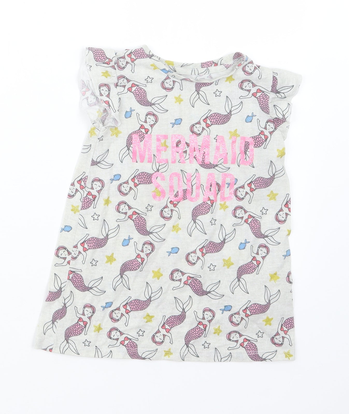 Pep&Co Girls Grey Geometric  Basic T-Shirt Size 18-24 Months