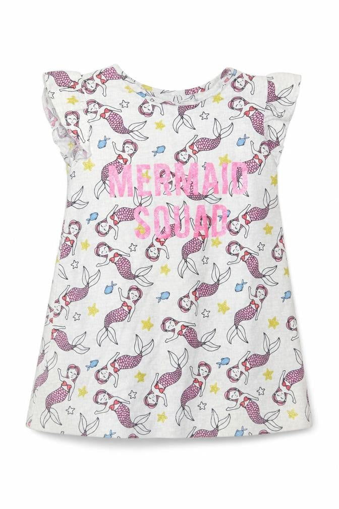 Front view of Pep&Co girls’ grey geometric basic t-shirt, size 18-24, months